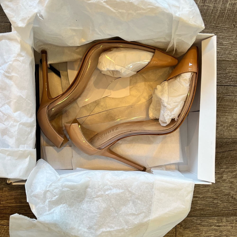 SCHUTZ Cendi Pump clear high heals size 8.5